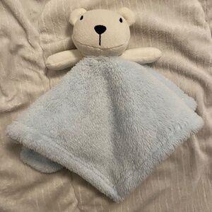 Baby Gear Bear Teddy Blue White Plush Baby Security Blanket Lovey